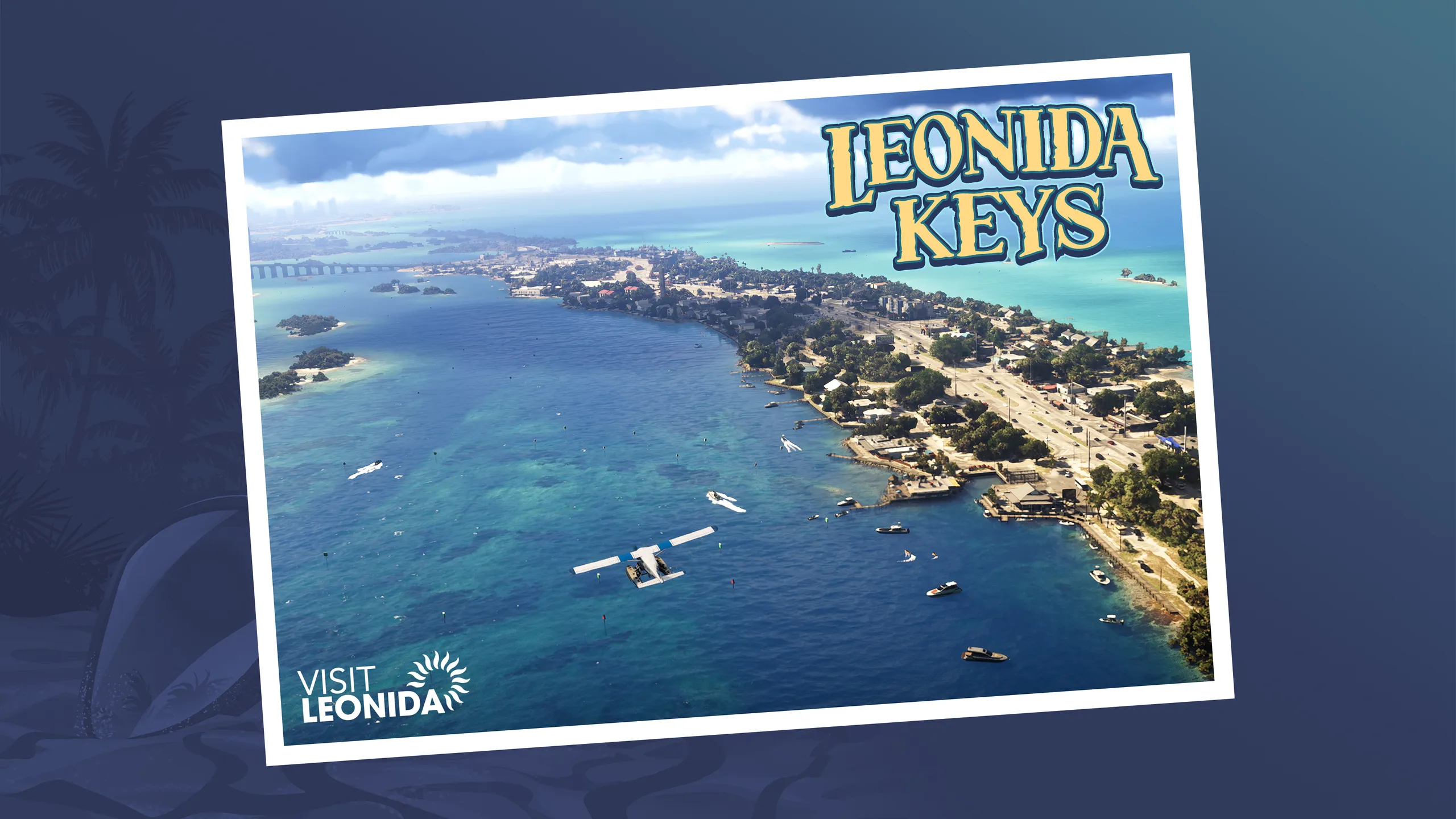 Visit Leonida postcard for Leonida Keys