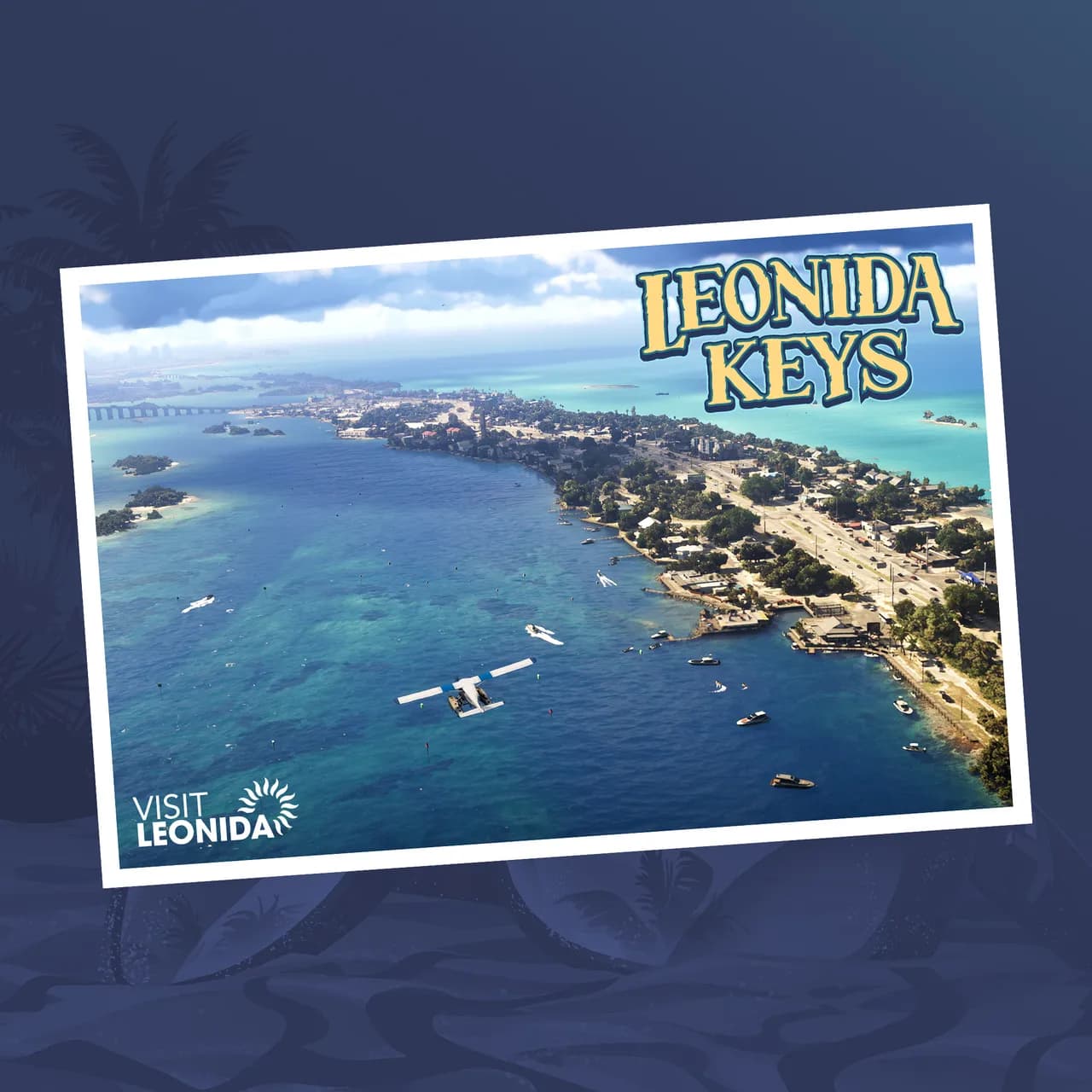 Visit Leonida postcard for Leonida Keys
