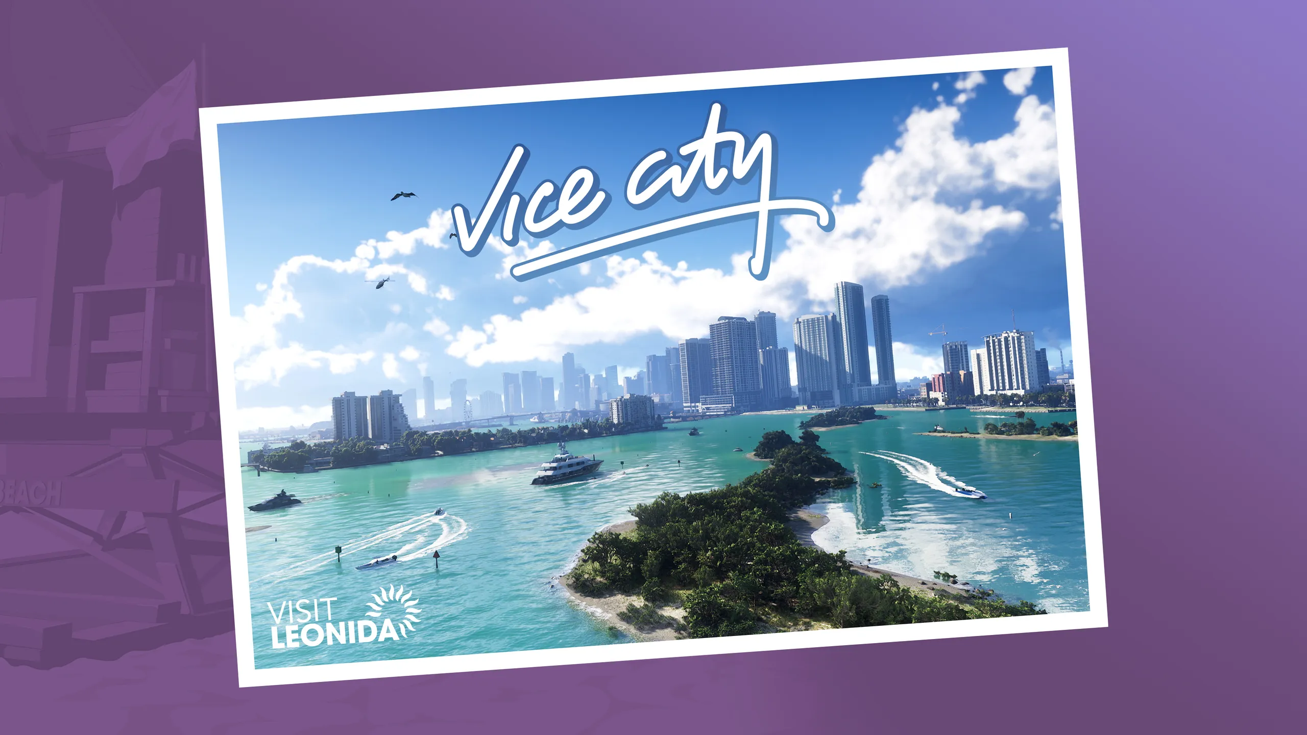 Visit Leonida postcard for Vice City